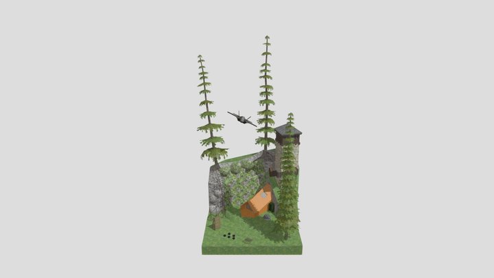 DAE Diorama - Forest Loner 3D Model