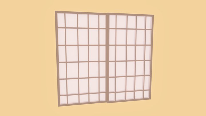 Japanese Shoji 3D Model