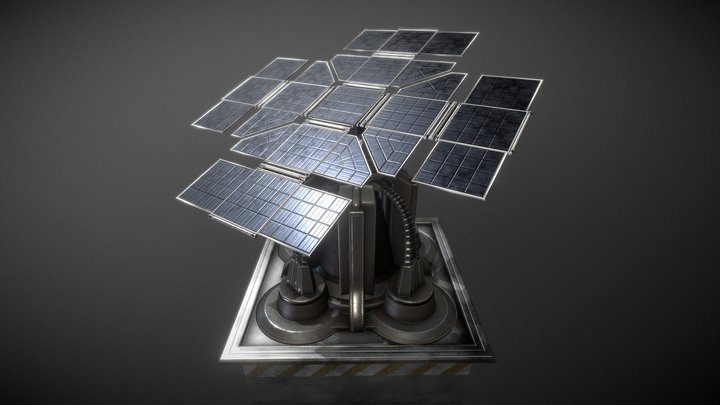 Sci-Fi Solar Power Tower (Free-Download) 3D Model