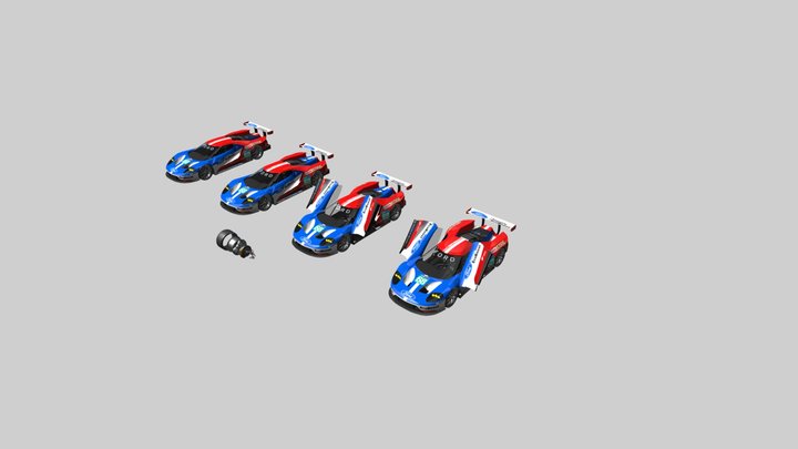 Ford GT from 2016 Le Mans 3D Model