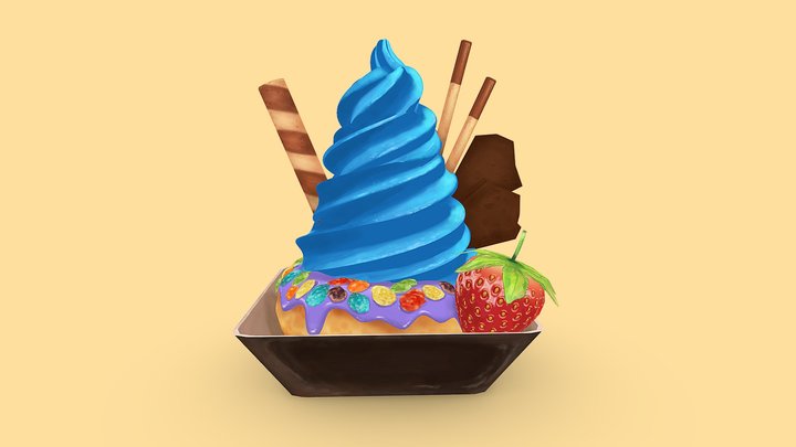 Ice Cream _ My sister bought for me 3D Model