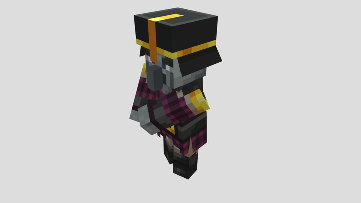 Pillager armored gold 3D Model