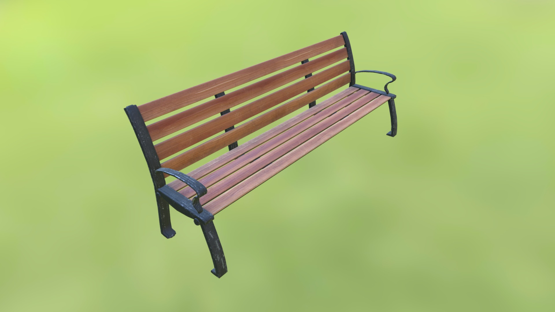 3D model Bench - This is a 3D model of the Bench. The 3D model is about a bench against a green background.