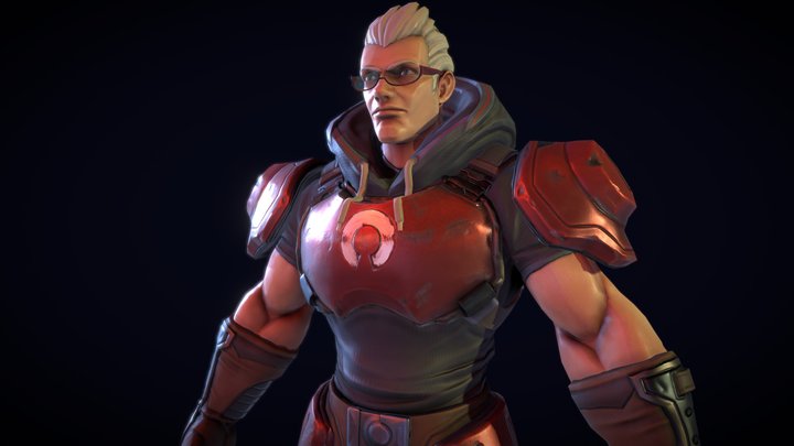 SciFi Male PBR Character 3D Model