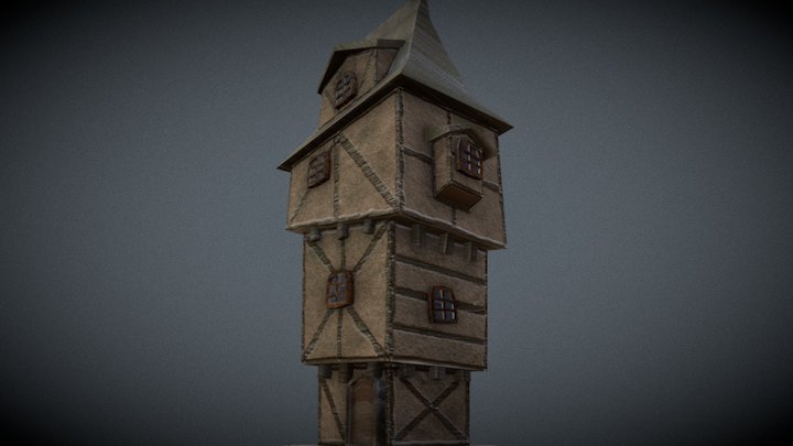 Tall medieval House 3D Model