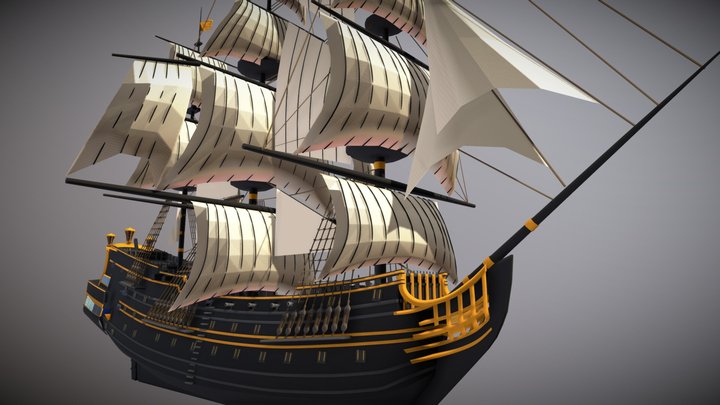 WIP Ship 3D Model