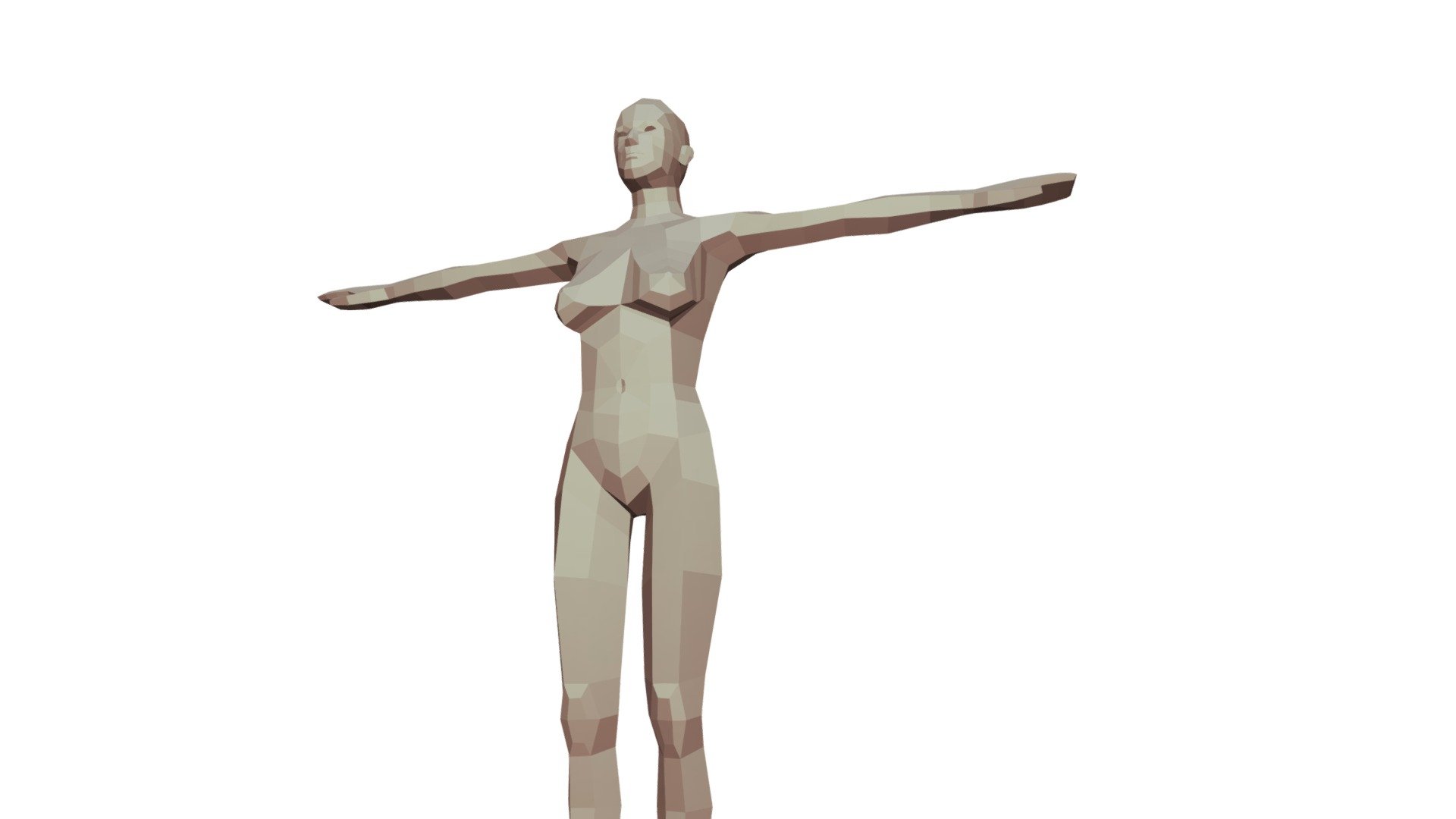 low poly human female model free download - Download Free 3D model by ...