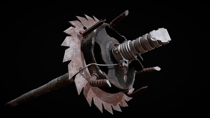 Barbell Morningstar - Apocalyptic Weapon 3D Model