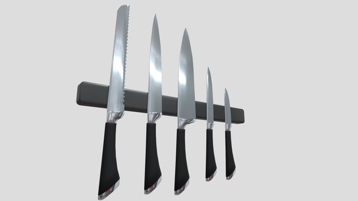 Kitchen Knife Set 3D Model