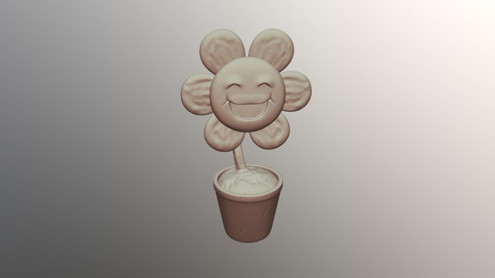 Sculpt January 2019 Day 2: Delighted Flower 3D Model