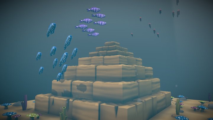 Underwater Pyramid 3D Model