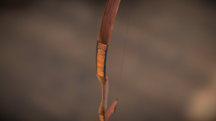 Mongolian bow 3D Model