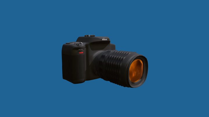 Camara Nikon D7100 con desgaste de pintura 3D Model