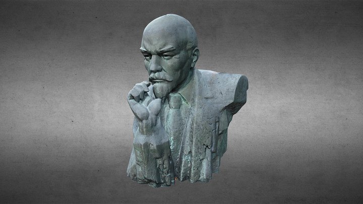 Vladimir Lenin Portrait Monument 3D Model
