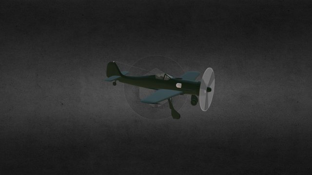 Detailed Complete With Spin Propcables FW-190 3D Model