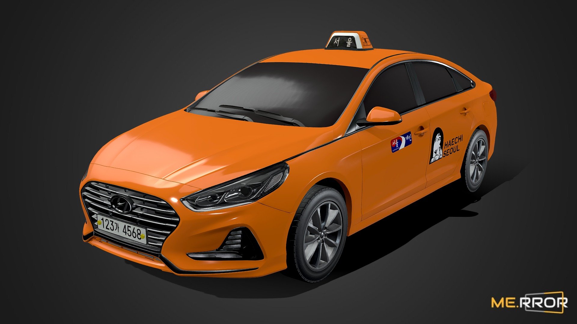 [GameReady] Korean Seoul Taxi Buy Royalty Free 3D model by ME.RROR