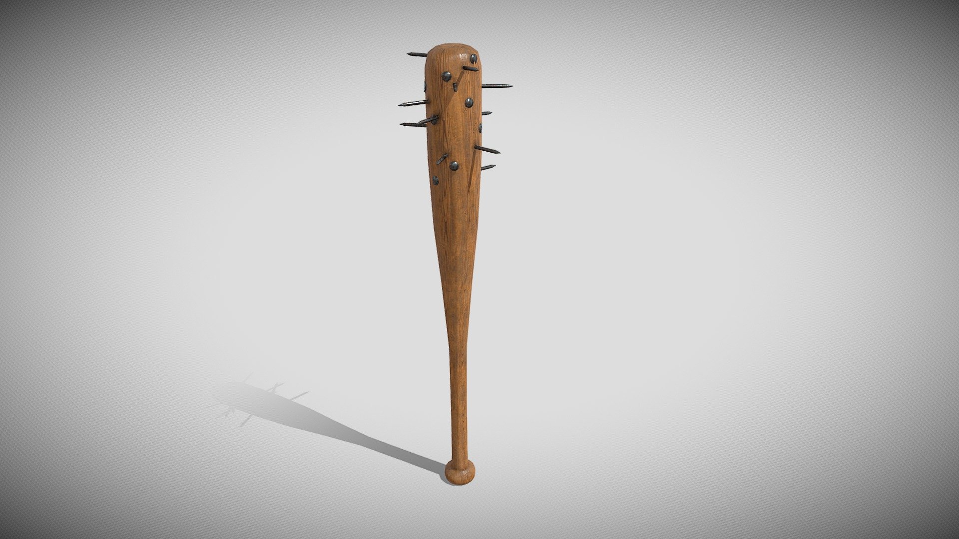 Medhue Baseball Bat with Nails Buy Royalty Free 3D model by Medhue