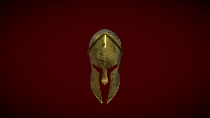 Realistic Ancient Greek Helmet STL Printable