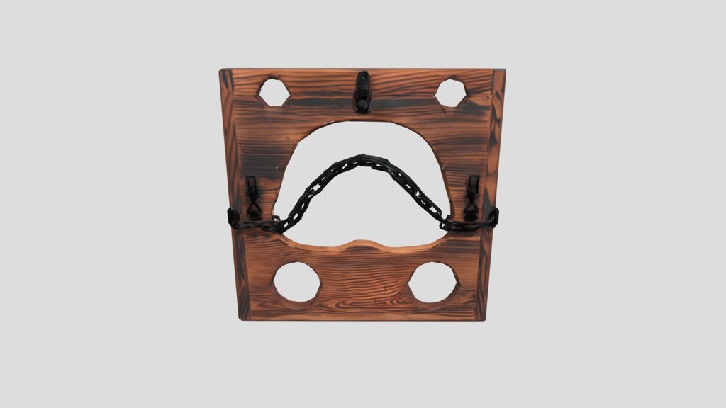 BDSM Wooden Stocks Buttock Restraints