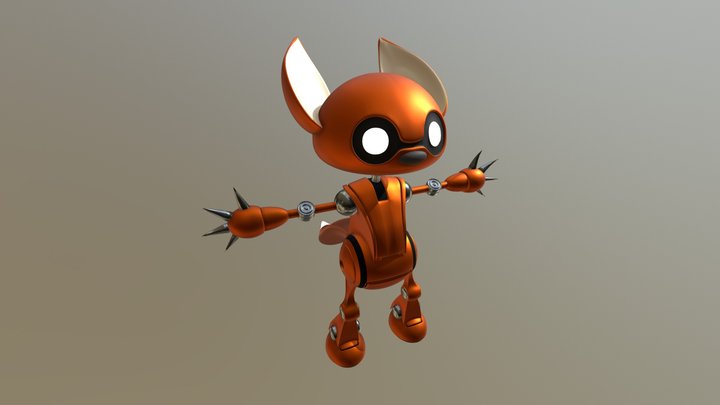 Robot Fox 3D Model