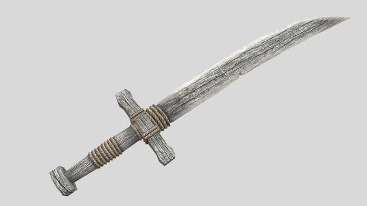 Wooden Sword (free model) 3D Model