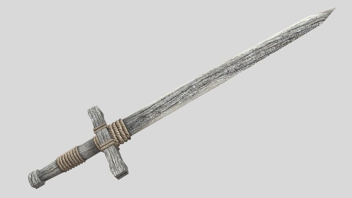 Wooden Sword (free model) 3D Model
