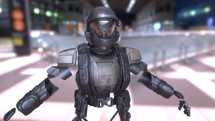 Halo 5: ONI Operative Nightfall Armor 3D Model