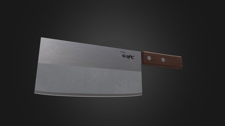 Chinese cleaver knife 3D Model