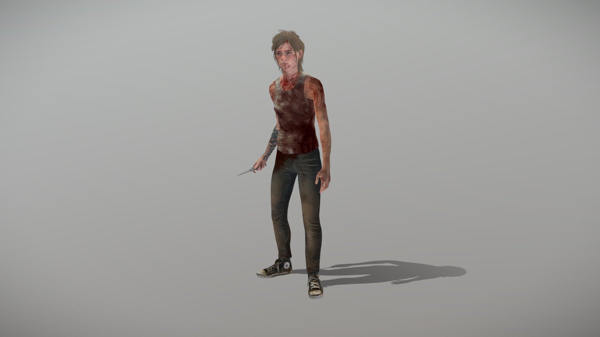 3D Character Ellie Williams - the Last of Us Stock Image