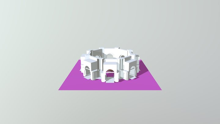 Hall of the round table 3D Model