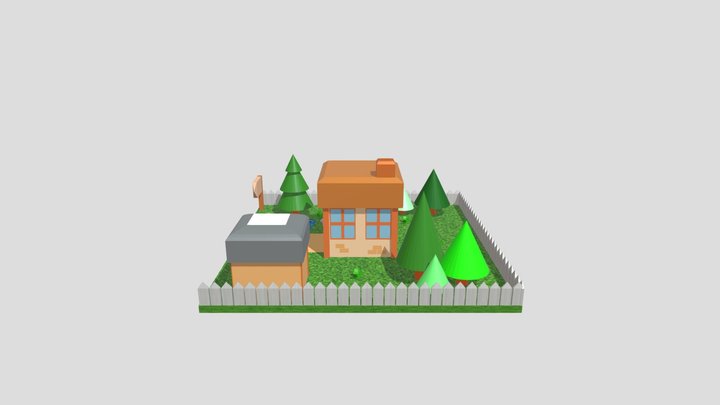 Cute  House 3D Model