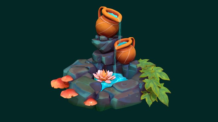 The Spring in the forest 3D Model