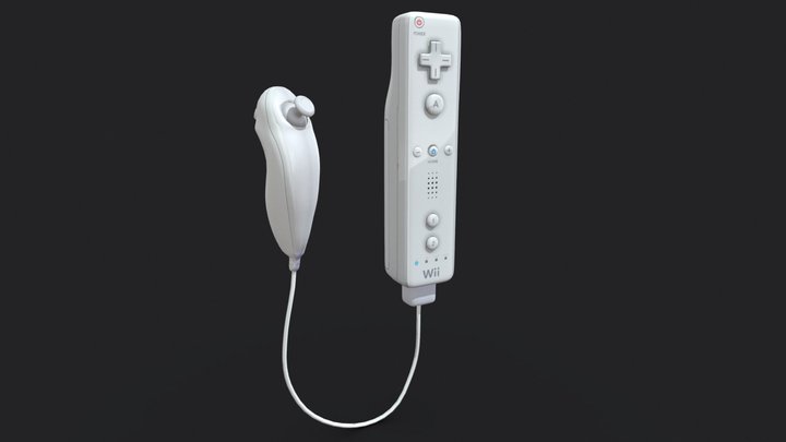 Wii Remote with Chakus 3D Model