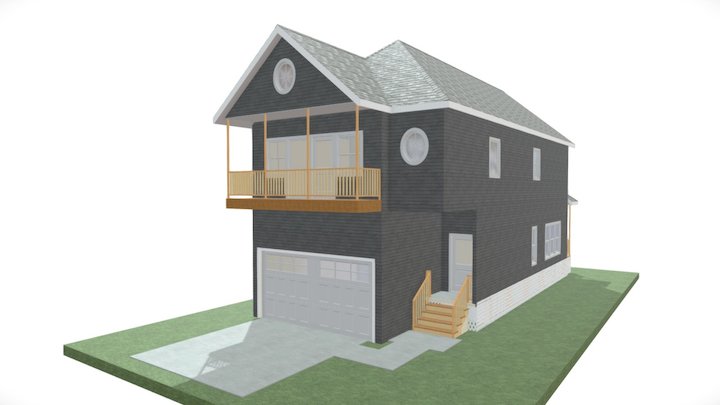 #2 - 2 STORY HOUSE w/ATTIC SPACE 3D Model