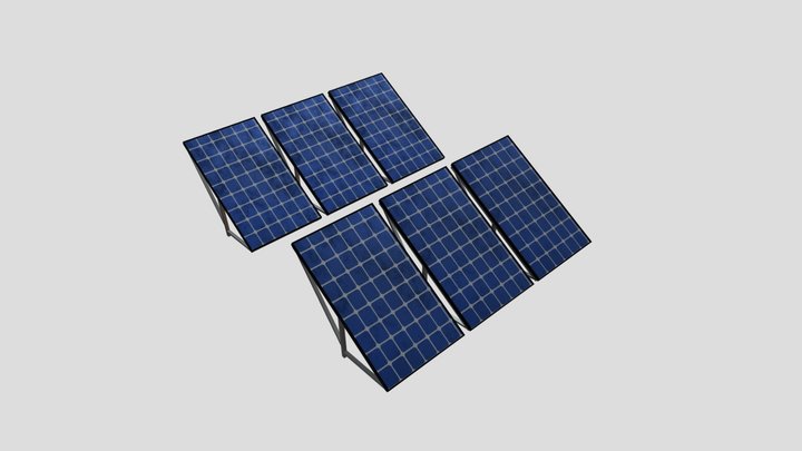 Solar Panel 2x3 3D Model