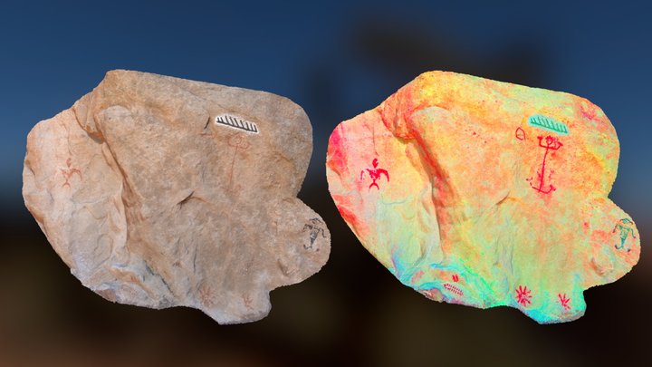 Vaquez Rocks Pictographs 3D Model