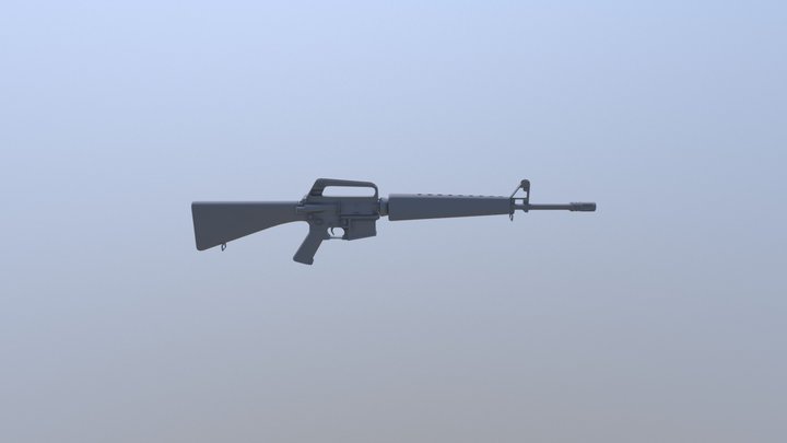 M16a1 WIP 2 3D Model