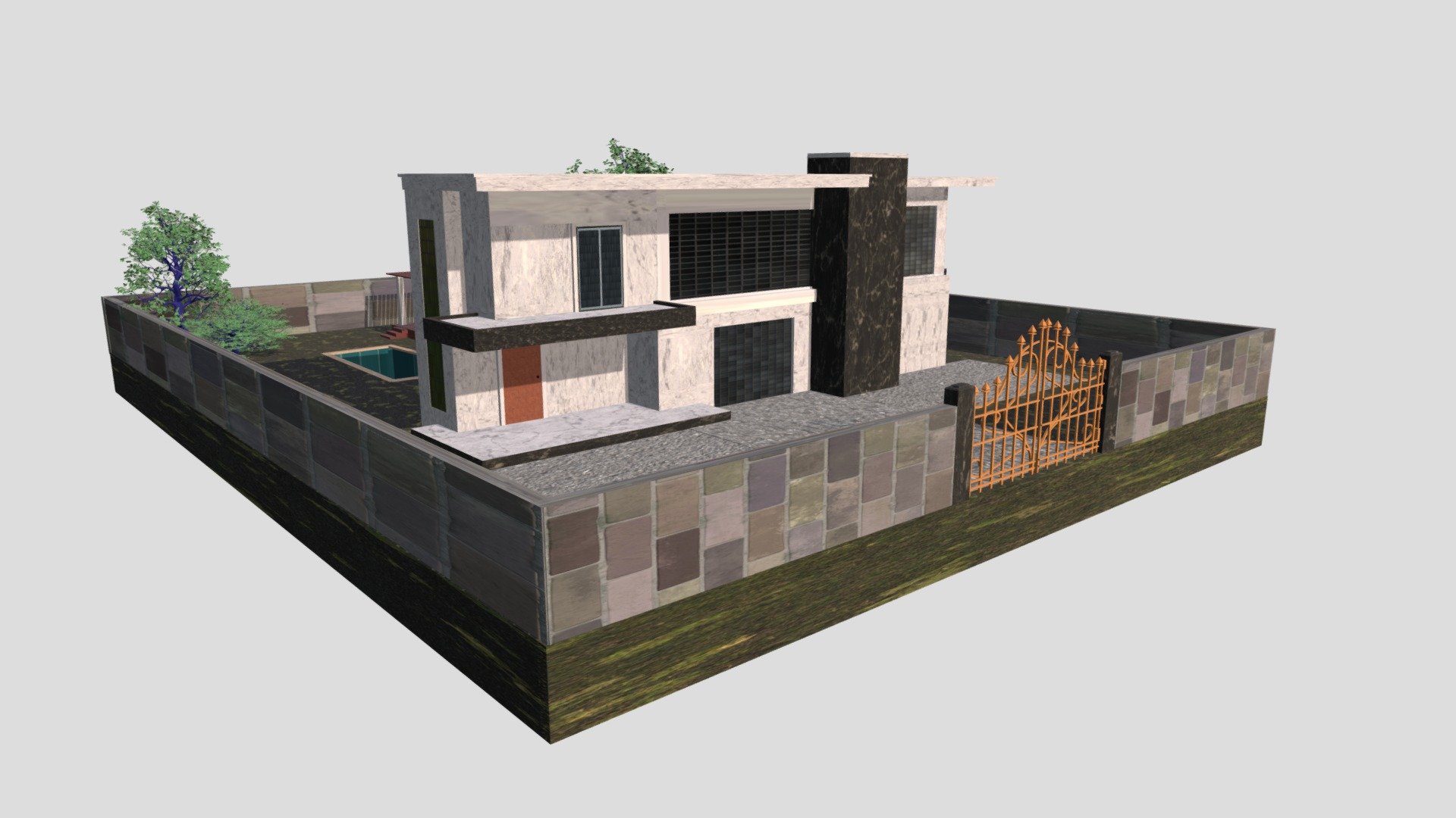 Casa Moderna - Download Free 3D model by Modelos 3D (@francoonahueel)  [0c6cb9b]