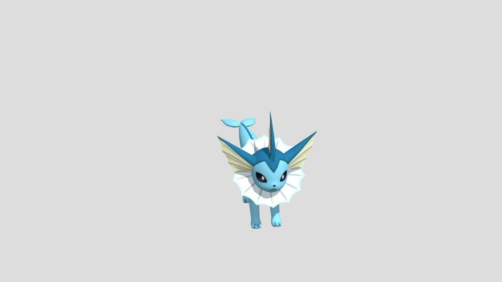 Vaporeon 3D Render 3D Model
