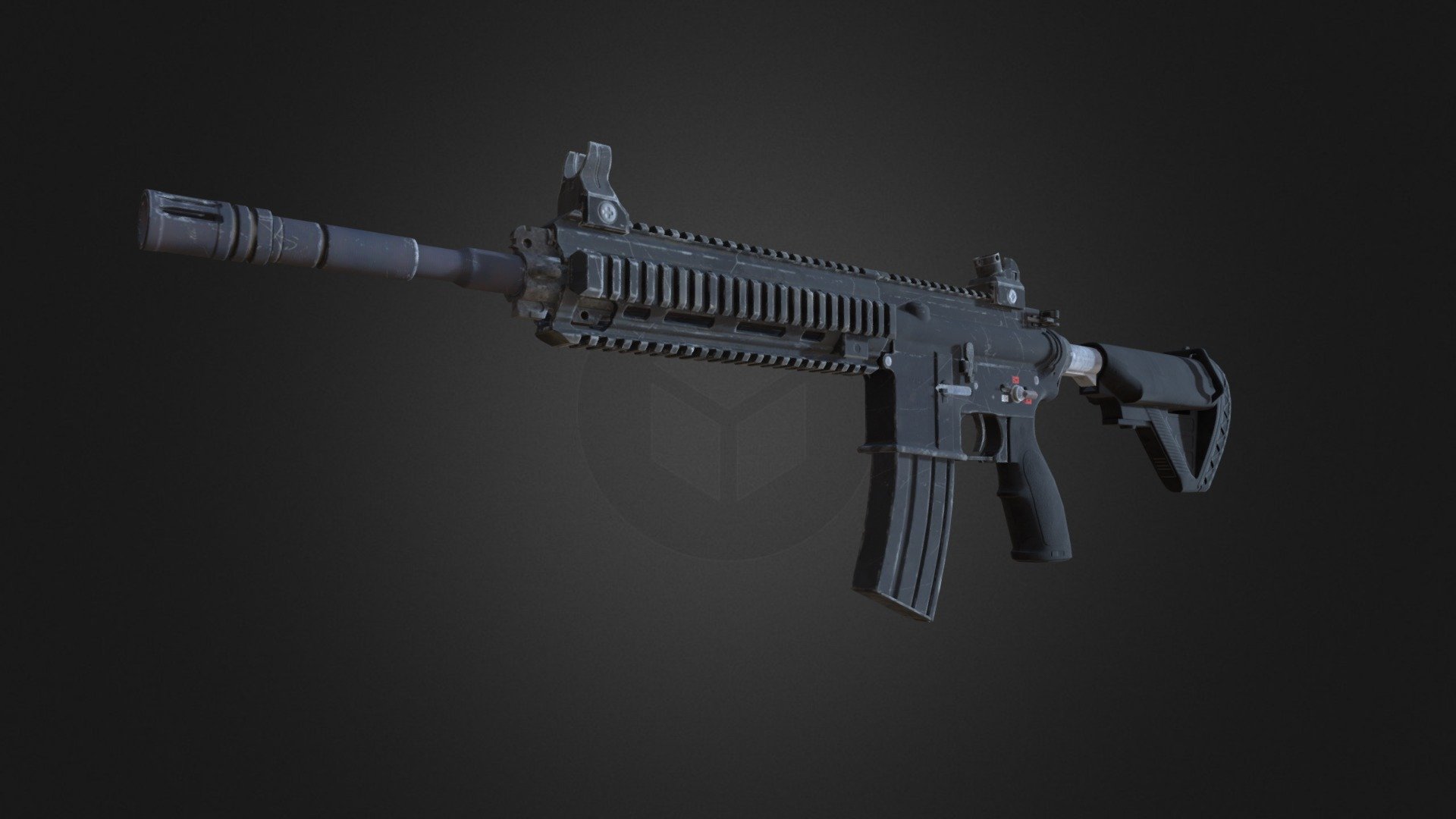 HK416 - Download Free 3D model by KryptoGames (@Crypto ...