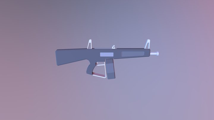 AA-12 Automatic Shotgun Low Poly 3D Model