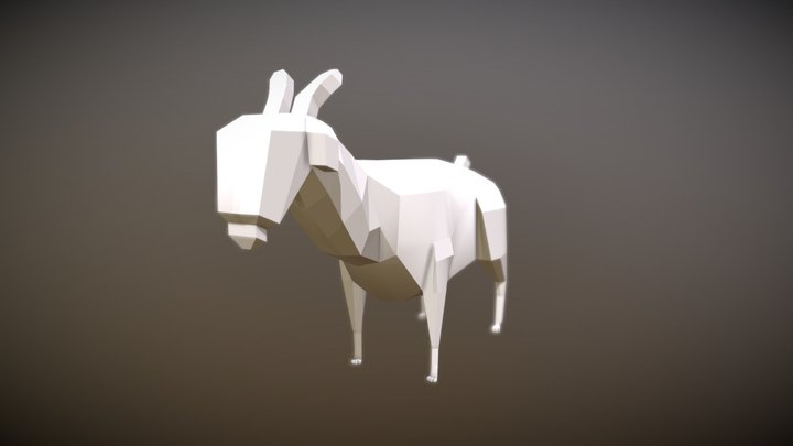 LOWPOLY GOAT 3D Model