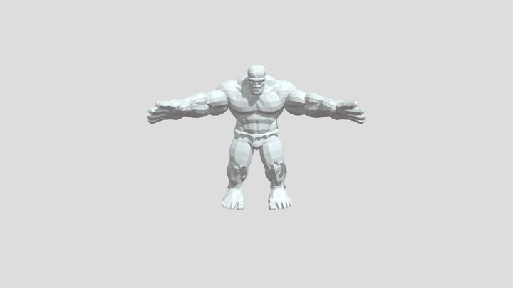 Classic Grey Hulk 3D Model