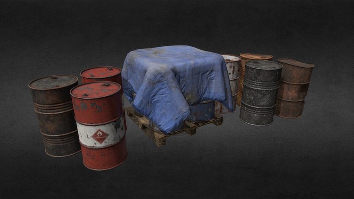 Barrel Pack 3D Model