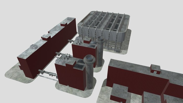 Gas Plant 3D Model