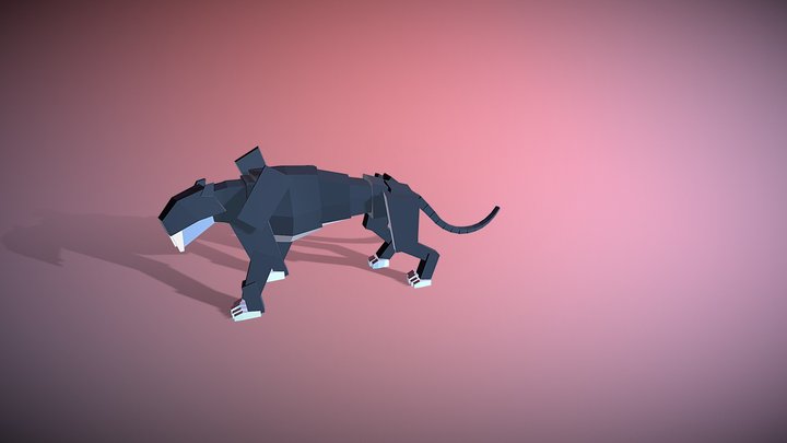 Feline movement cycles. 3D Model