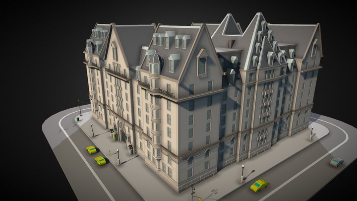 Stylized Dakota Building 3D Model