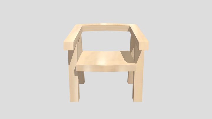 Wooden Chair 3D Model