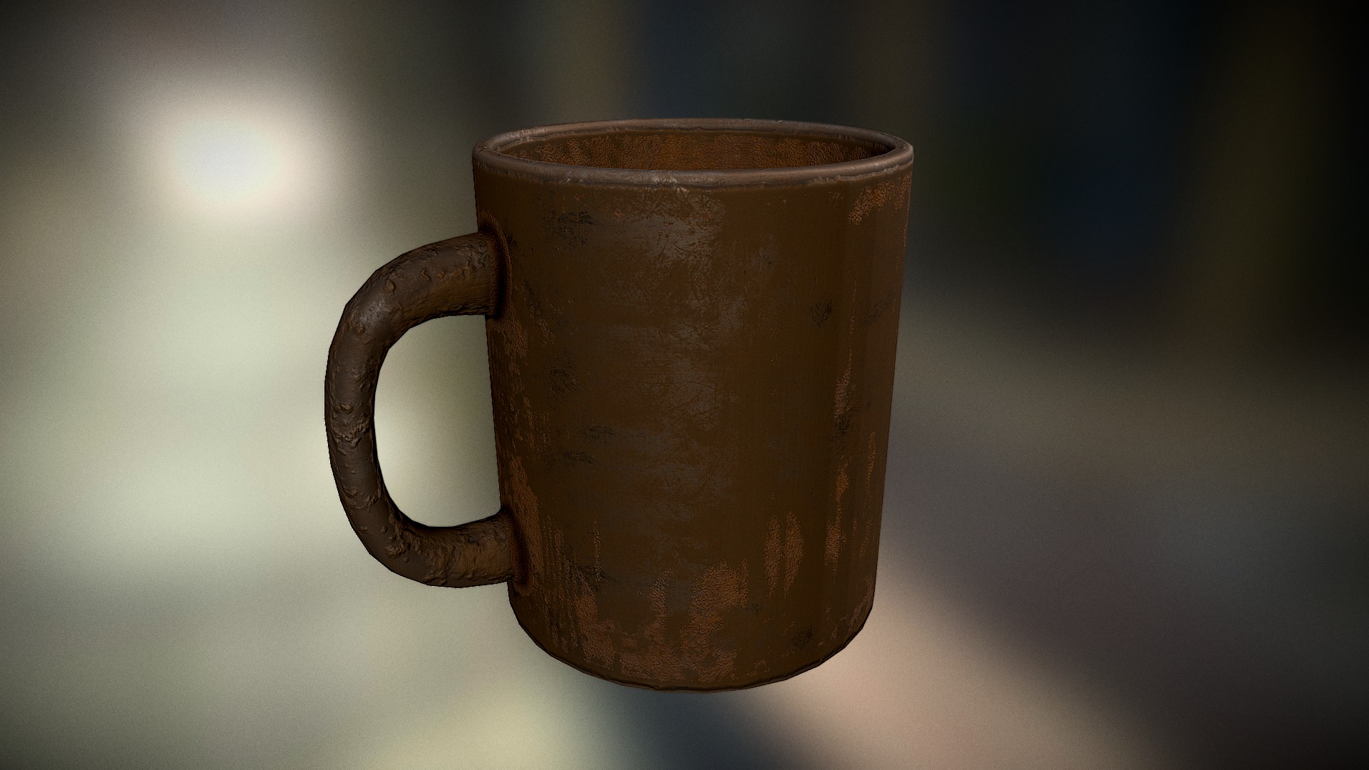 3D model Coffee Cup Rusty Version - This is a 3D model of the Coffee Cup Rusty Version. The 3D model is about a brown mug with a handle.
