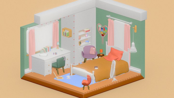 Devi's Room from "Never Have I Ever" 3D Model